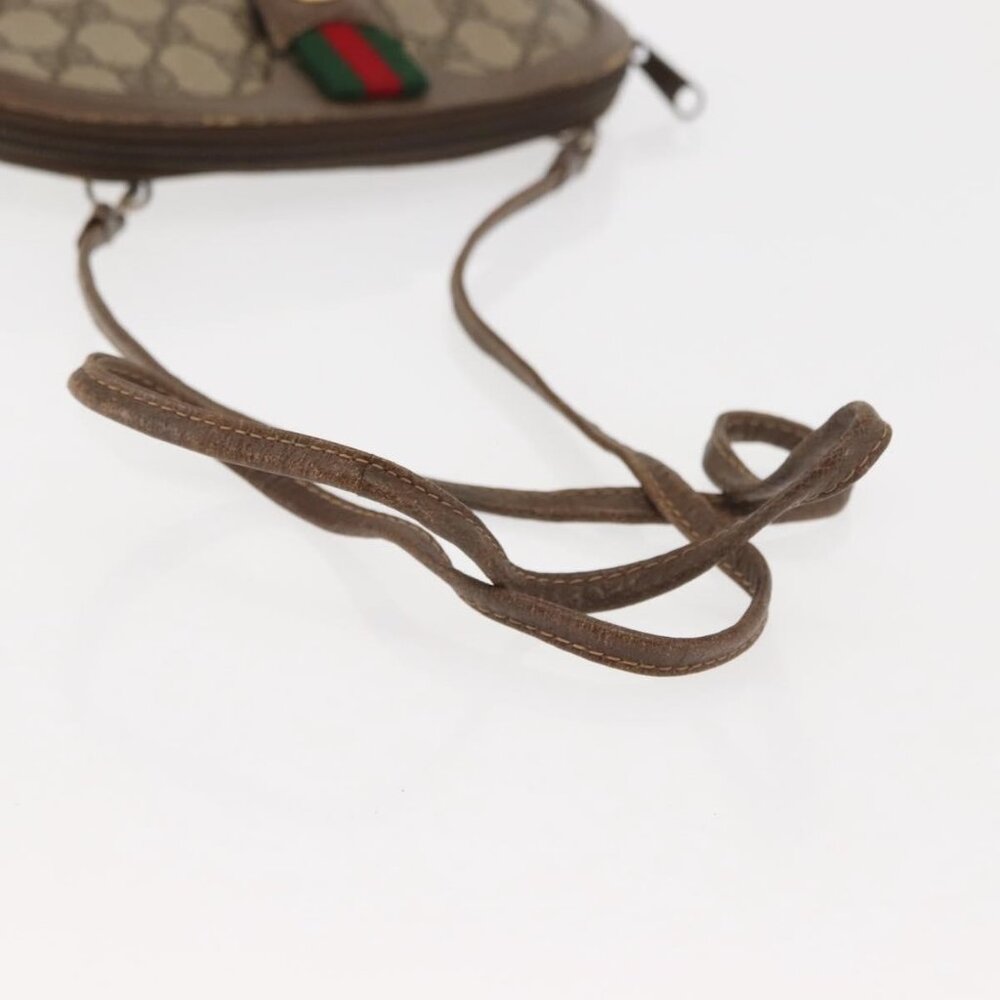 Authentic GUCCI GG Supreme Web Sherry Line Bag PVC Beige Gold 904 02 047 - Picture 14 of 16